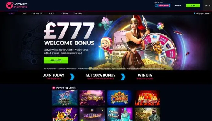 Wicked Jackpots Casino Review Header
