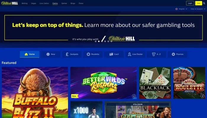 William Hill UK Casino Review Header