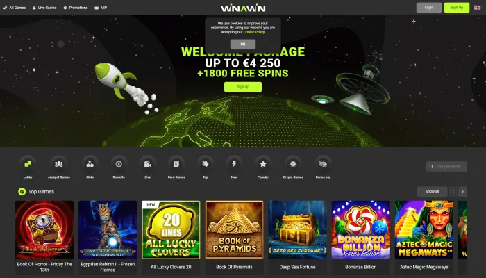 Winawin Casino Review Header