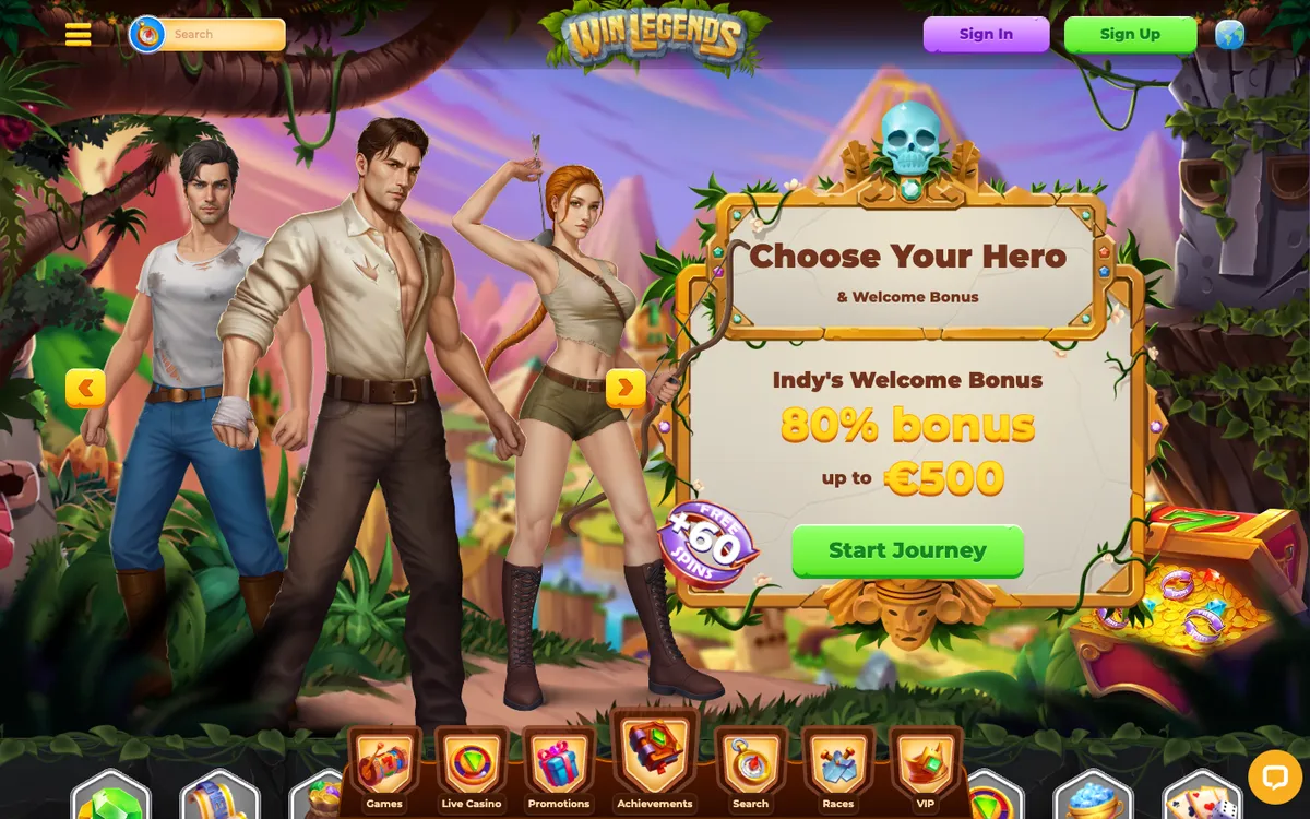 WinLegends Casino Review Header