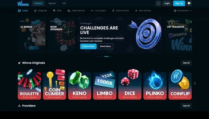 Winna Casino Review Header