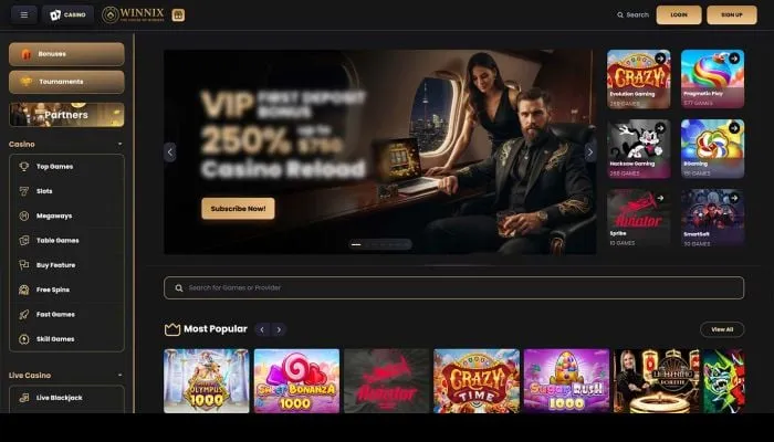 Winnix Casino Review Header