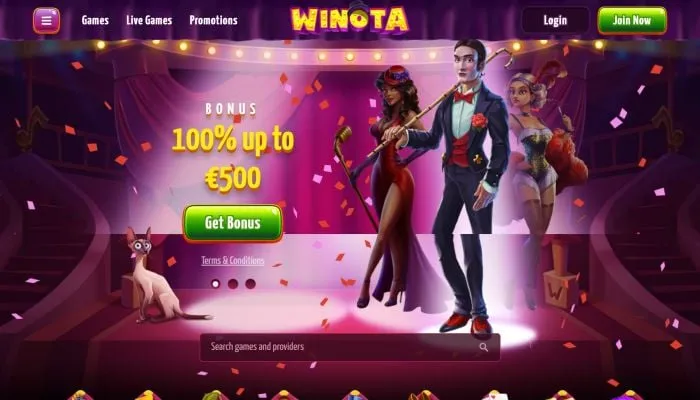 Winota Casino Review Header