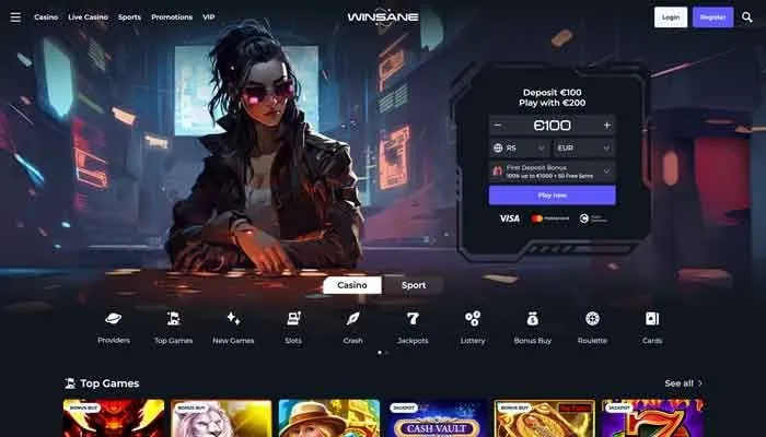 Winsane Casino Review Header