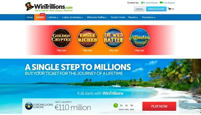 WinTrillions Casino Review Header
