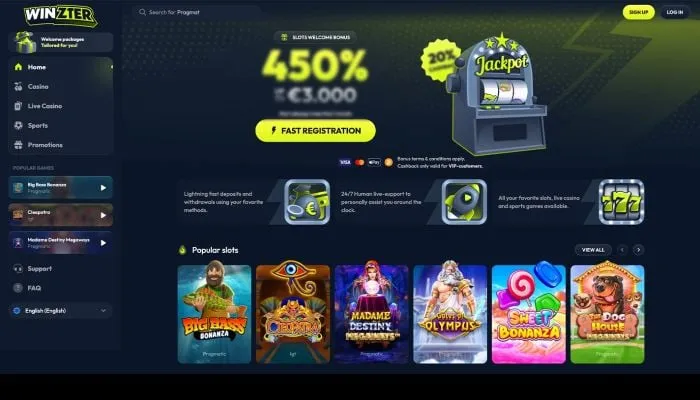 Winzter Casino Review Header