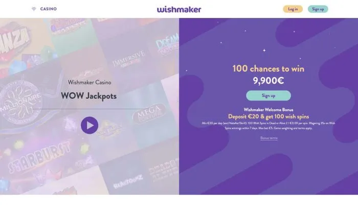 Wishmaker Casino Review Header