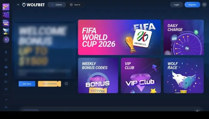 WOLFBET Casino Review Header