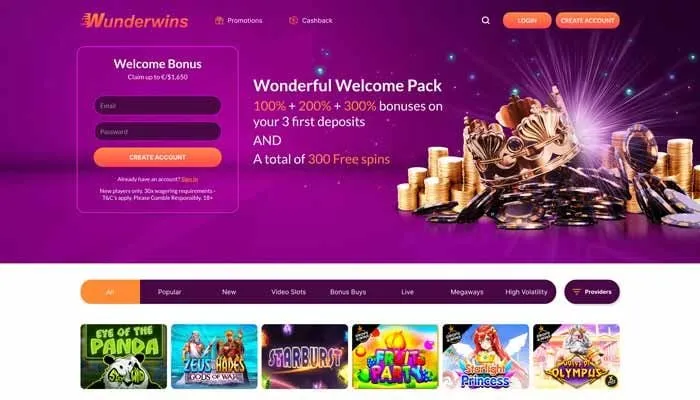 Wunderwins Casino Review Header