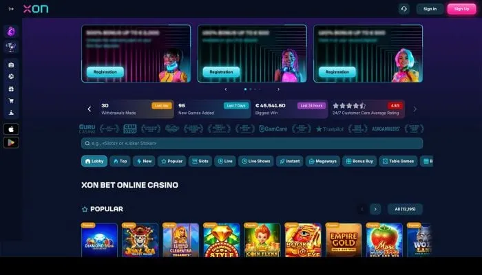 Xon Bet Casino Review Header