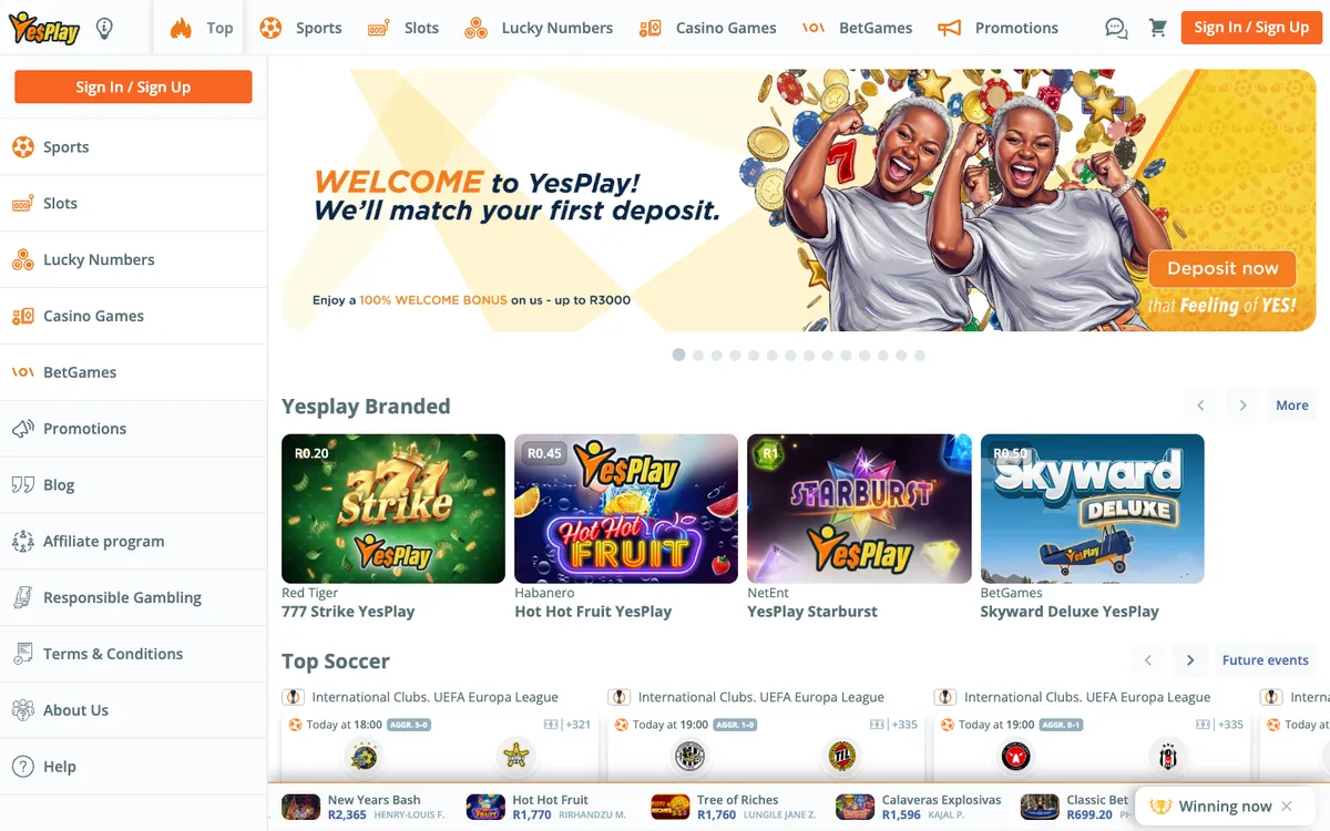 YesPlay Casino Review Header