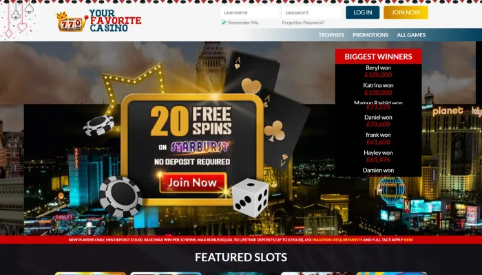 Your Favorite Casino Review Header