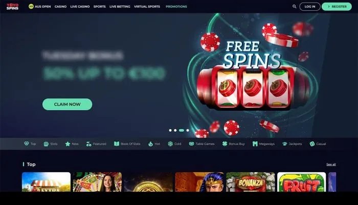 YoyoSpins Casino Review Header
