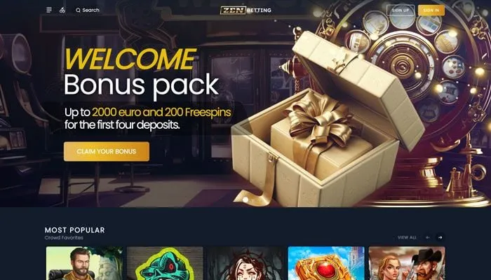 ZenBetting Casino Review Header