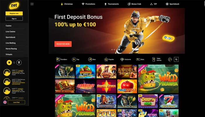 Zet Casino Review Header