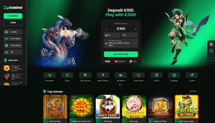 Zipcasino Review Header