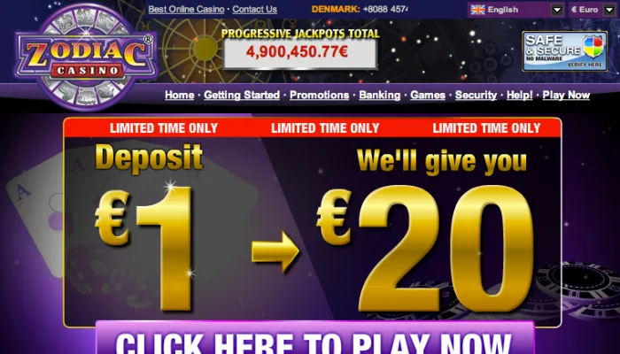 Zodiac Casino Review Header
