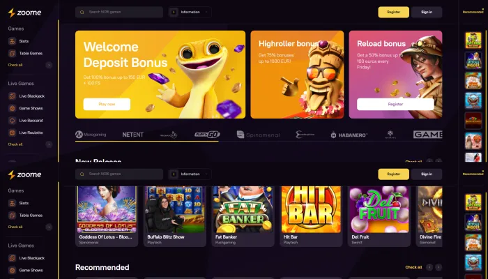 Zoome Casino Review Header